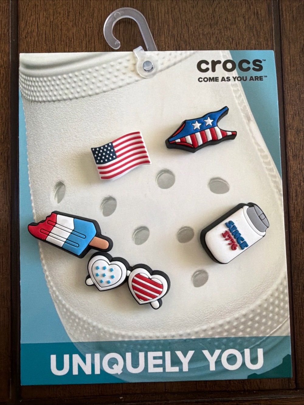 CROCS Kids Patriotic Red White & Blue Jibbitz Charms